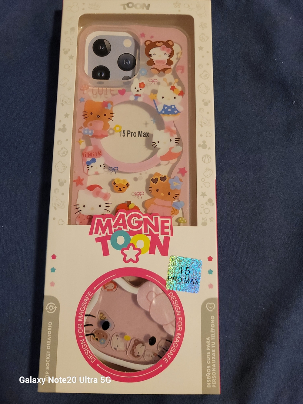 Cute Cartoon Pink Phone Case with Ring for IP  15 Pro Max